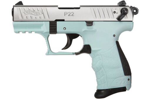 Walther P22 QD 22LR Rimfire Pistol With Angel Blue Frame Guns For